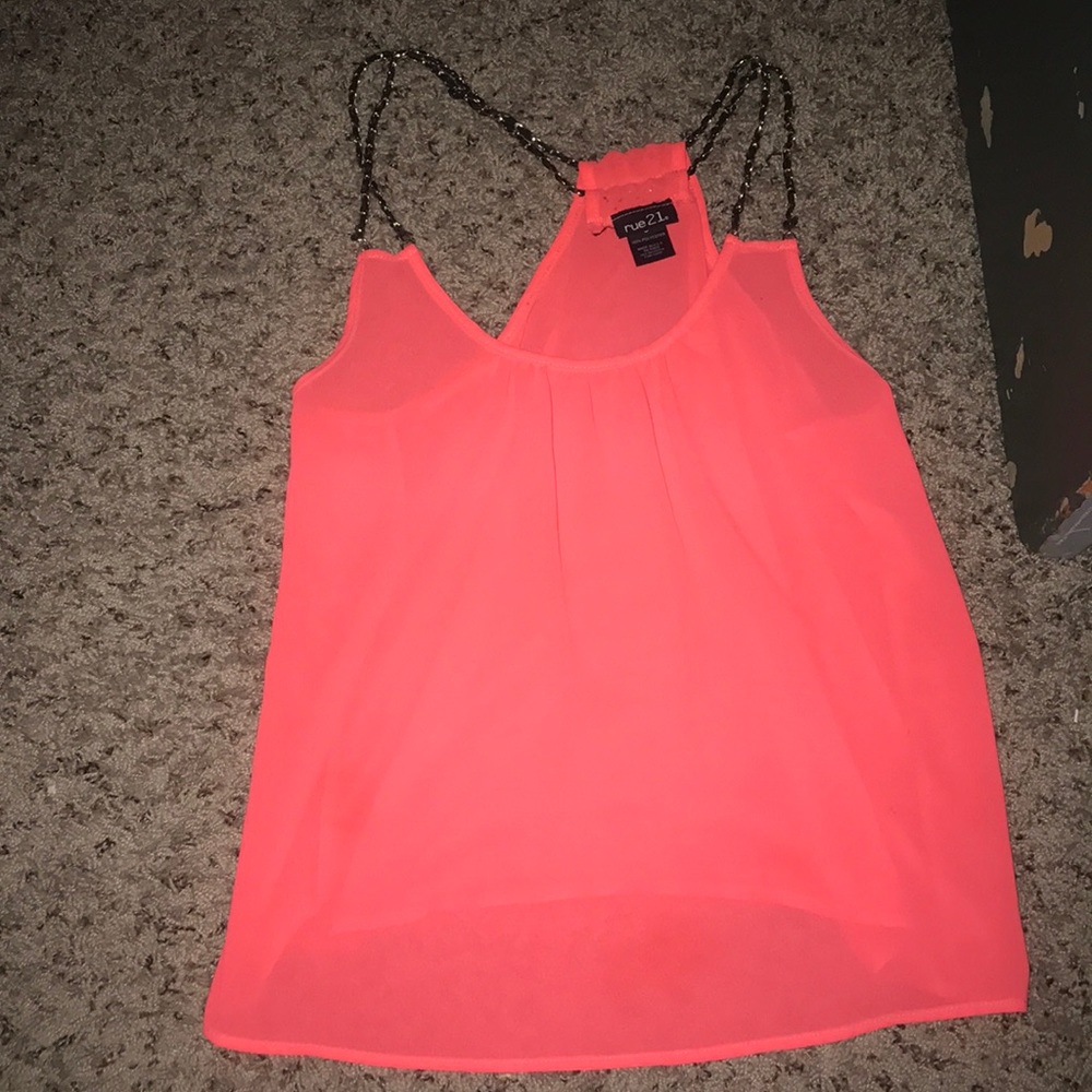 Hot pink/coral tank top